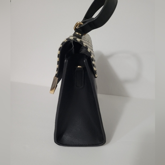 DUNE London Chevron Herringbone Fold over Top Handle Little Y2K Style Hand Bag - Picture 13 of 13